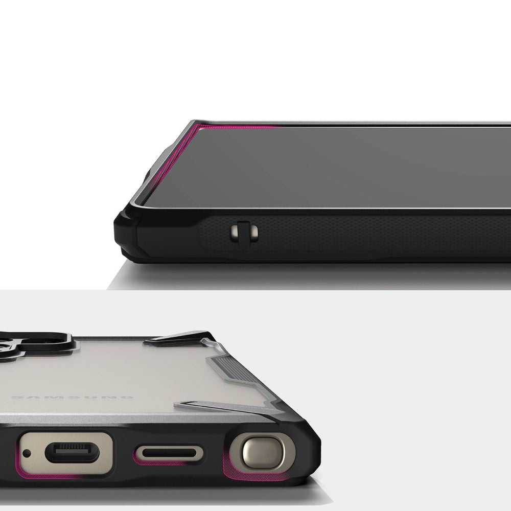 Ringke Samsung Galaxy S24 Ultra Fusion X Σκληρή Θήκη με Πλαίσιο Σιλικόνης - Black - Διάφανη