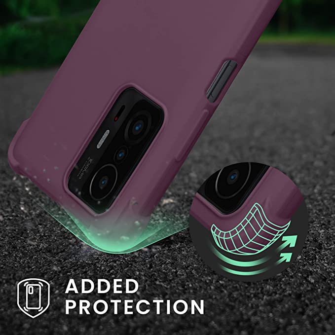 KW Xiaomi 11T / 11T Pro Θήκη Σιλικόνης TPU με Λουράκι - Bordeaux Violet - 57395.187