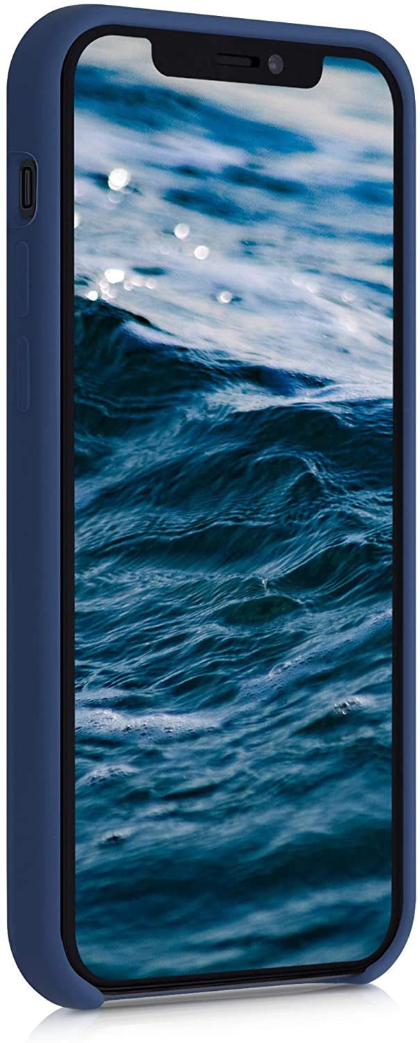 KW iPhone 12 / iPhone 12 Pro Θήκη Σιλικόνης Rubber TPU - Navy Blue - 52641.116