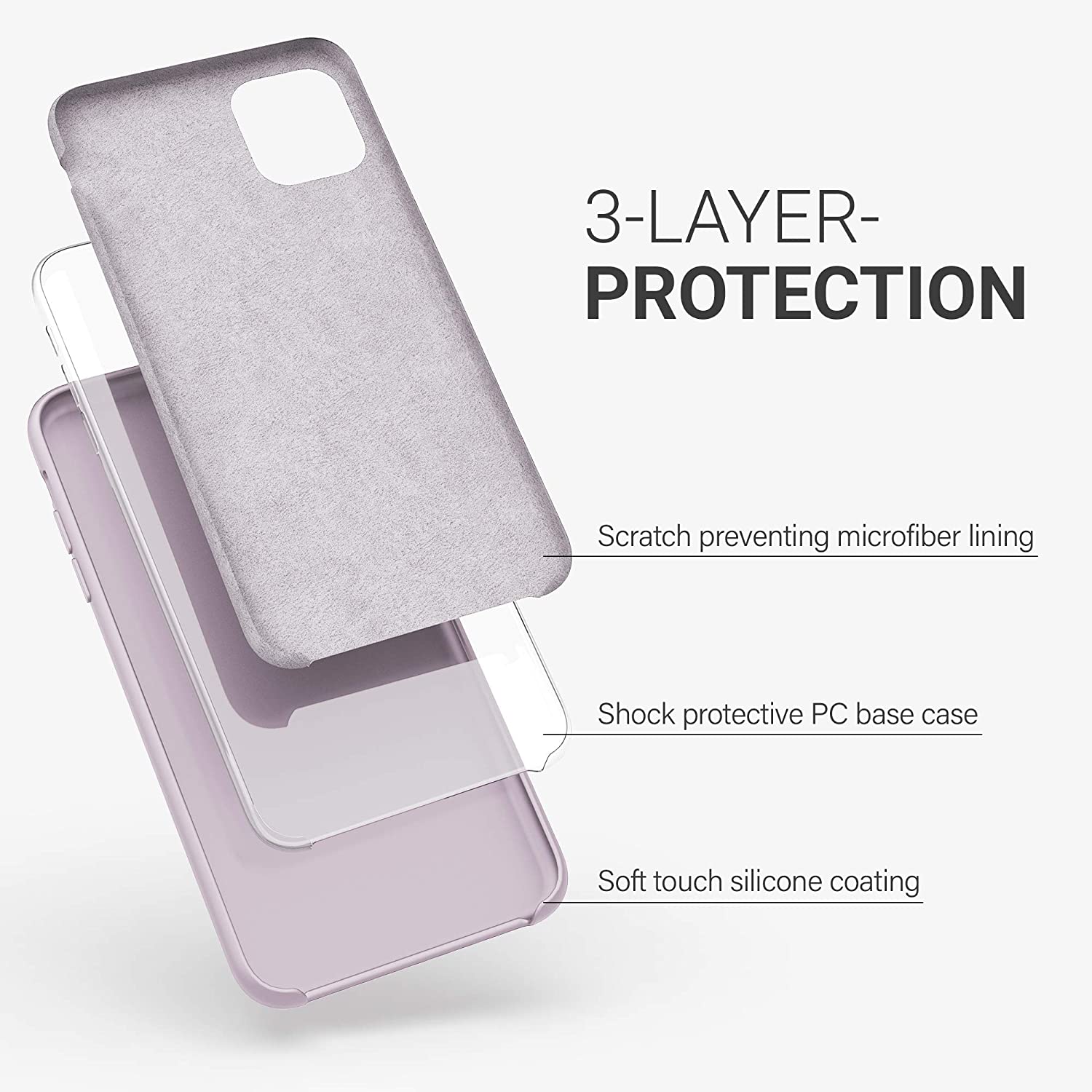 KW iPhone 11 Θήκη Σιλικόνης Rubber TPU - Light Taupe - 49724.109