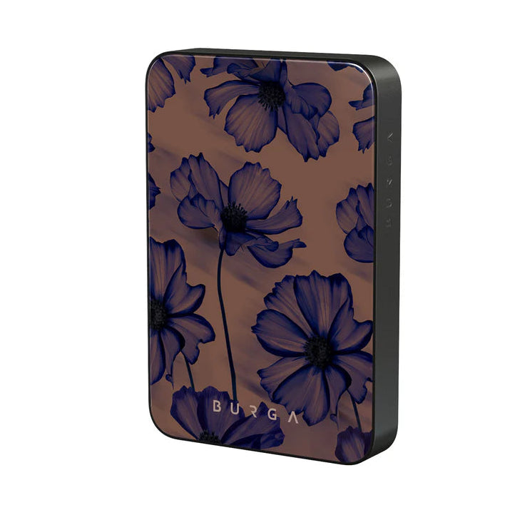 Burga Μαγνητικό Ασύρματο MagSafe PowerBank 5000mAh με Καλώδιο Type-C to Type-C - Gunmetal - Velvet Night