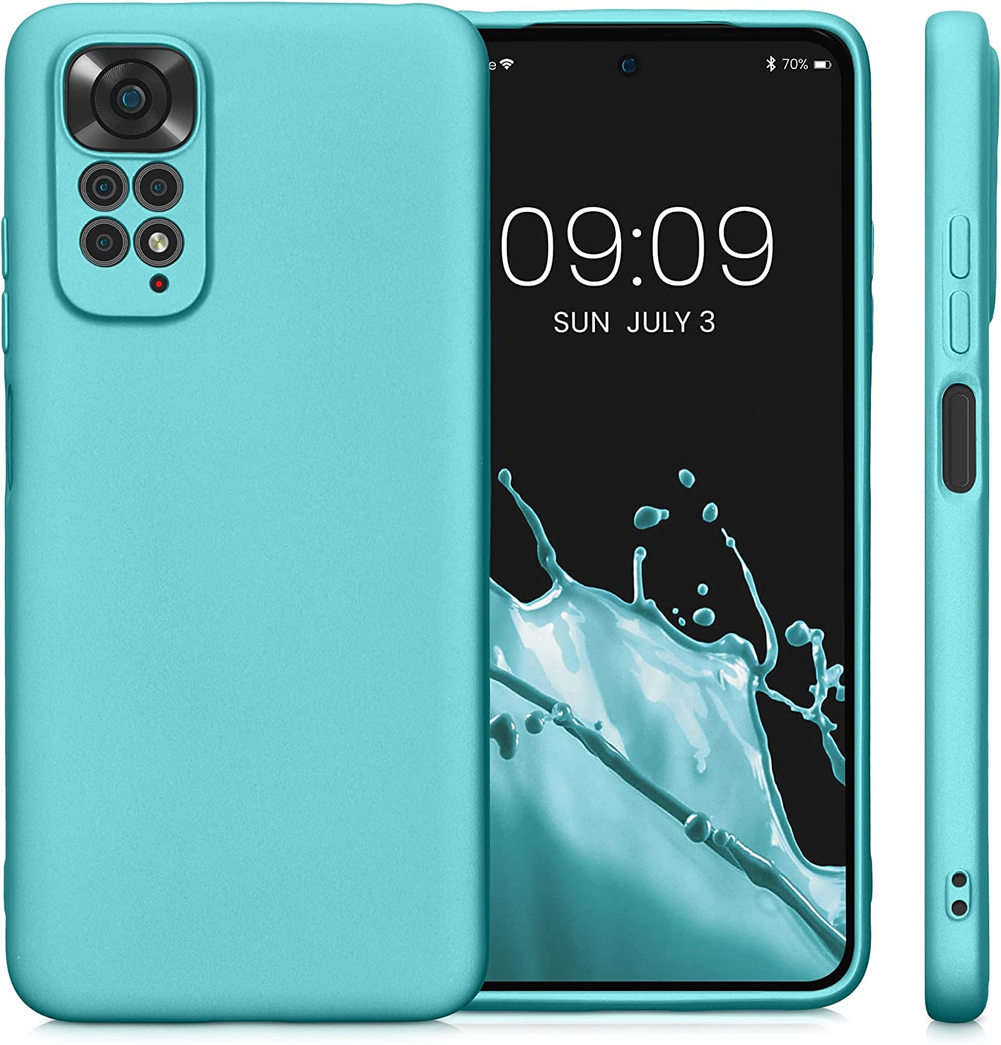 KW Xiaomi Redmi Note 11 / Redmi Note 11S Θήκη Σιλικόνης TPU - Metallic Mint Green - 58651.231