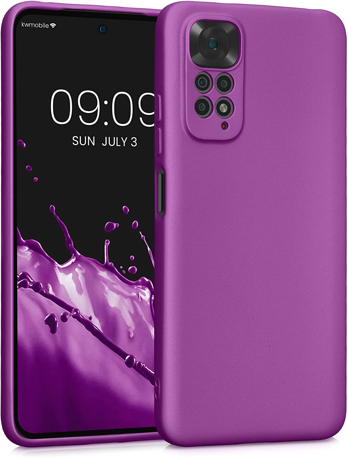 KW Xiaomi Redmi Note 11 / Redmi Note 11S Θήκη Σιλικόνης TPU - Metallic Purple - 58651.240