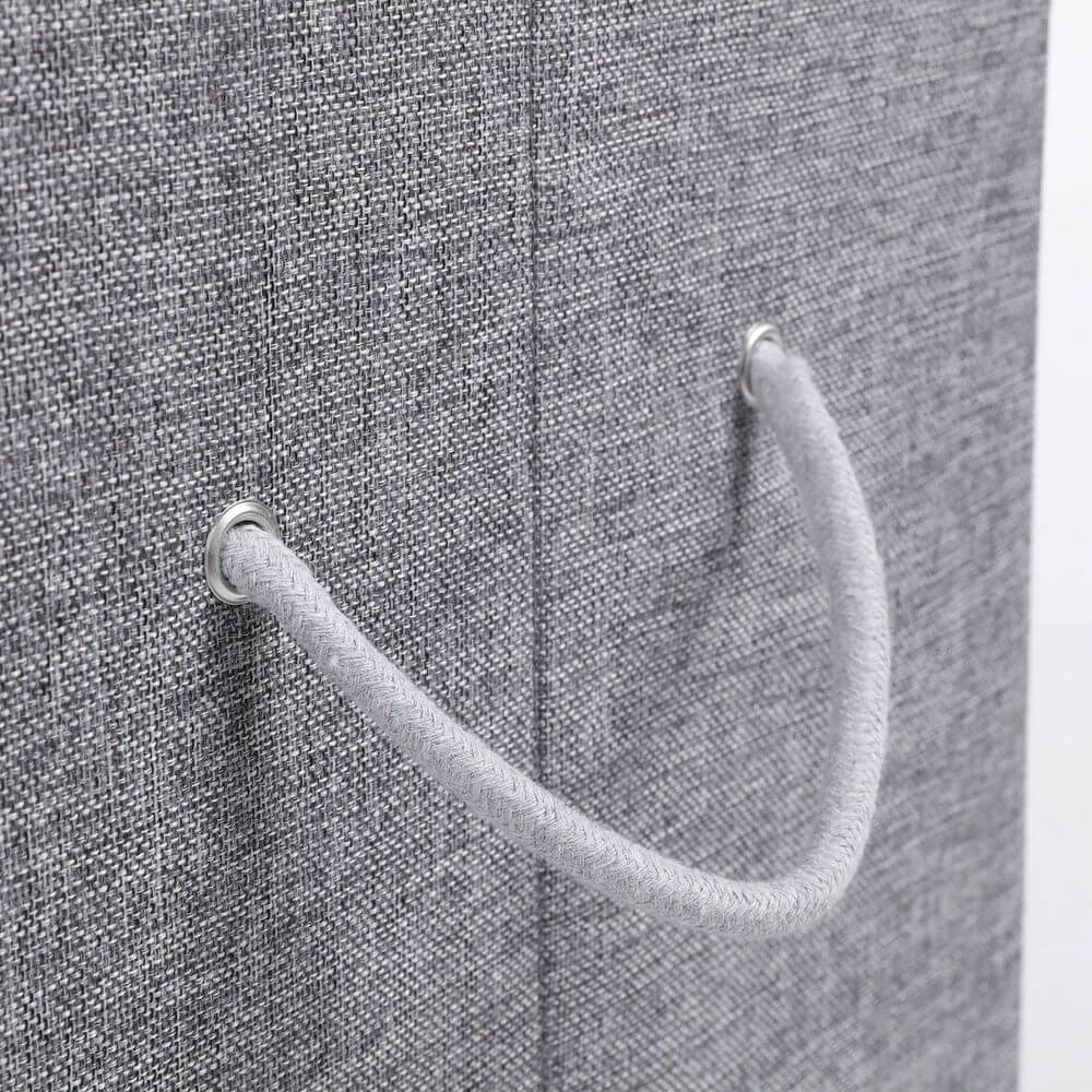 Songmics Υφασμάτινο Καλάθι Απλύτων με Μαγνητικό Καπάκι - 85L - Grey - LCB01G