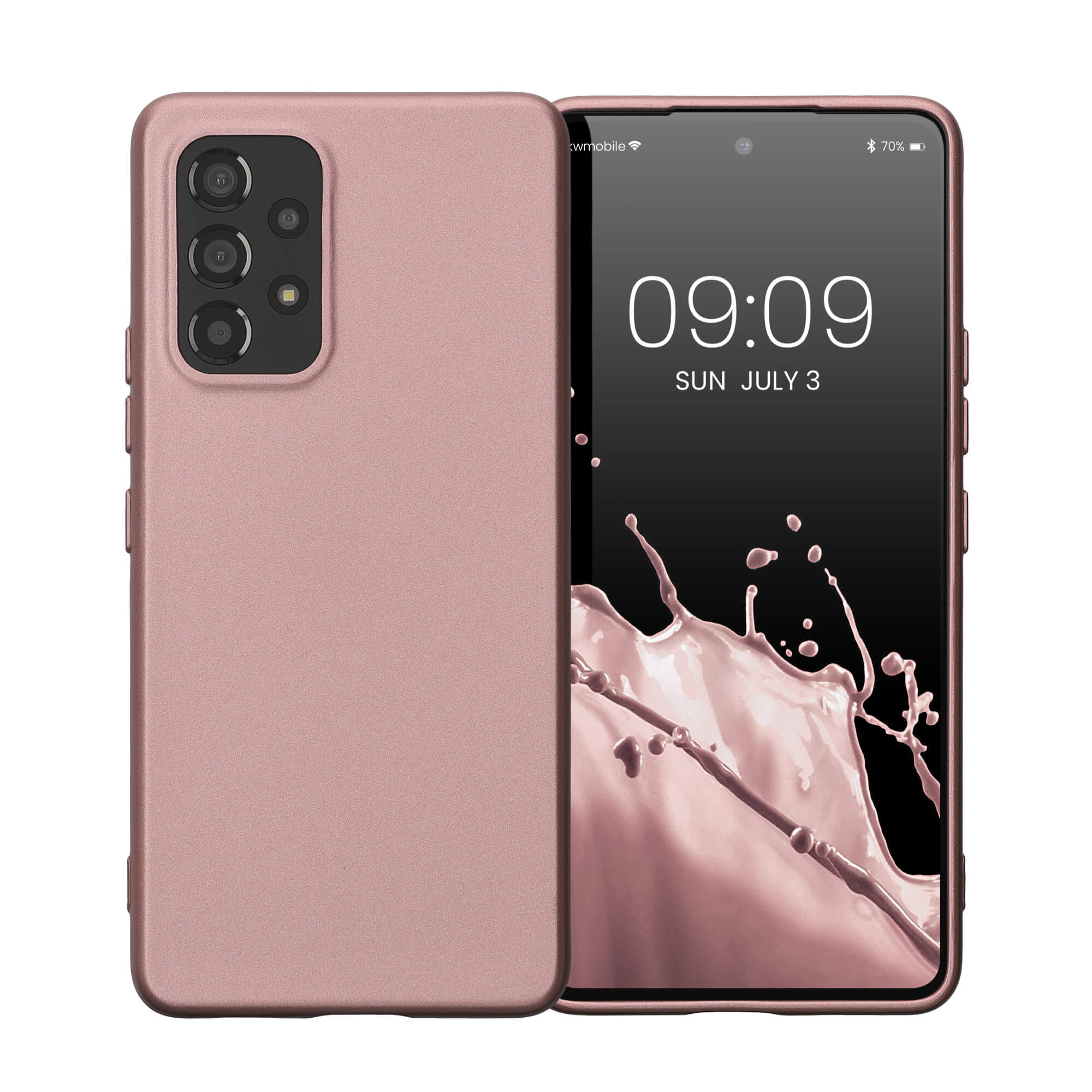 KW Samsung Galaxy A53 5G Θήκη Σιλικόνης TPU - Metallic Rose Gold - 58019.31