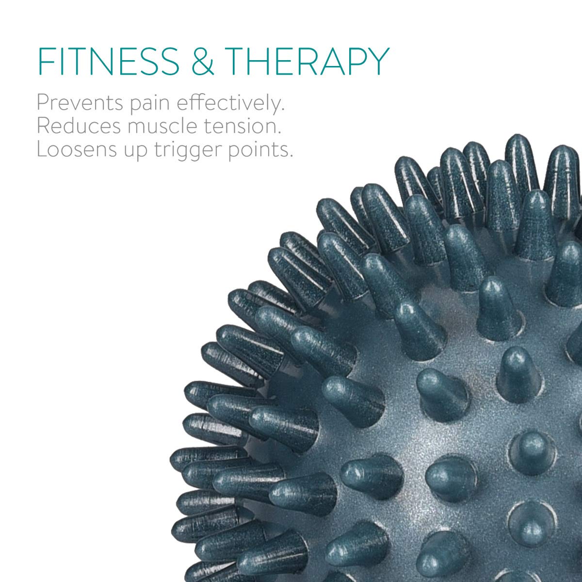 Navaris Lacrosse and Spiky Massage Balls Set of 3 - Μπάλες Μασάζ για πριν ή μετά την άθληση - Grey / Blue / Purple - 46952.13.78