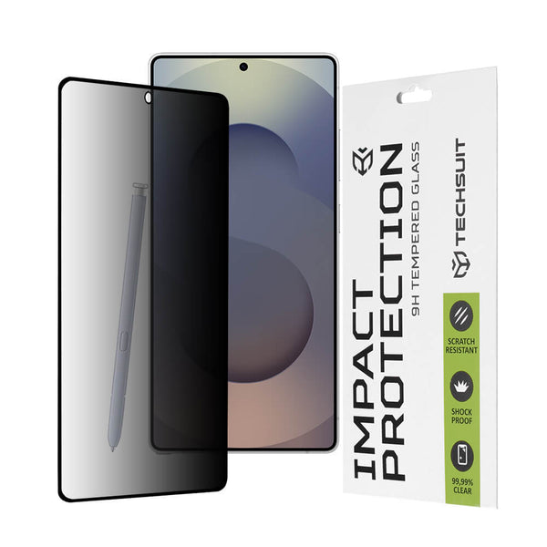Techsuit Samsung Galaxy S25 Ultra 9H 111D Privacy 0.33mm Full Screen Full Glue Tempered Glass Αντιχαρακτικό Γυαλί Οθόνης - Black - likebrands.gr