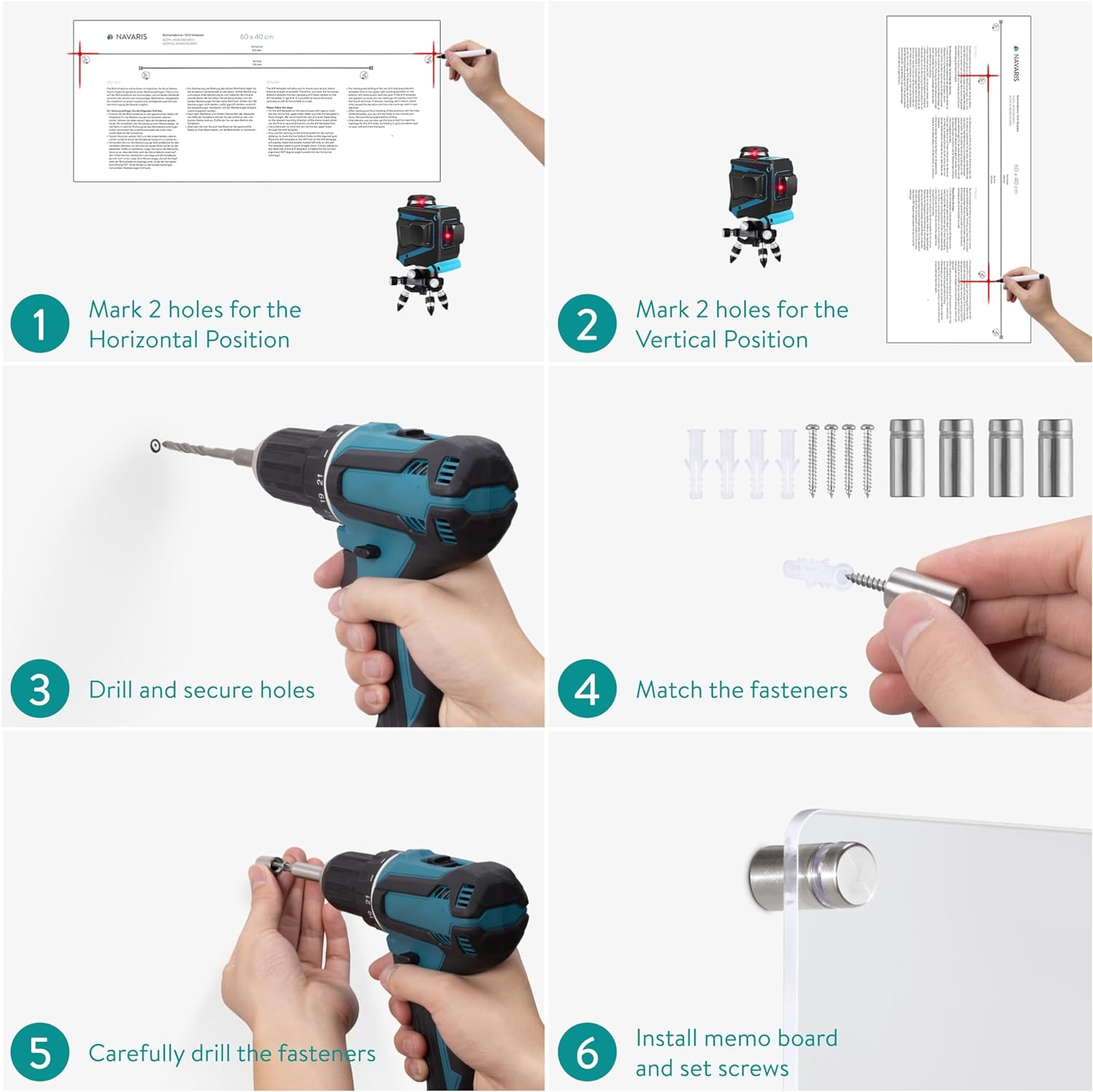 Navaris Ακρυλικός Πίνακας - 60 x 40 cm - Διάφανος - 61773.02