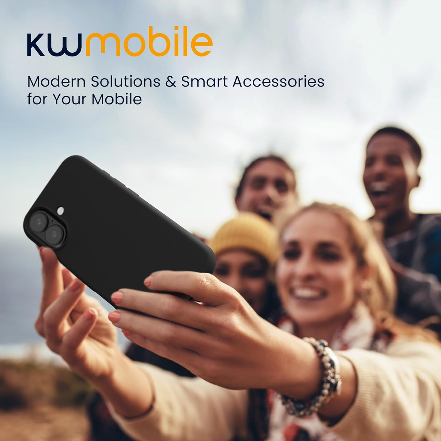 KW iPhone 16 Θήκη Σιλικόνης Rubberized TPU - Black