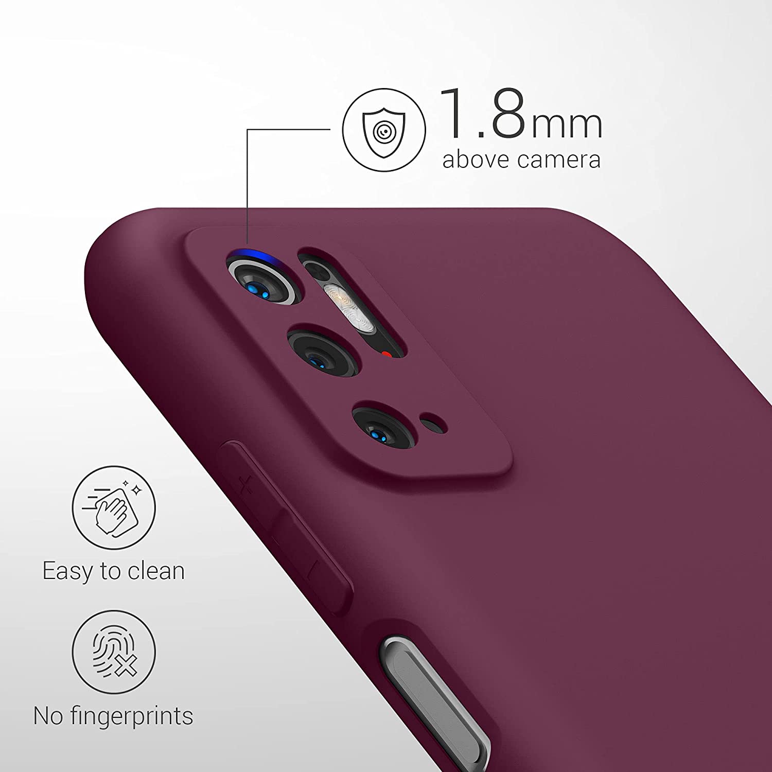 KW Xiaomi Poco M3 Pro 5G Θήκη Σιλικόνης TPU - Bordeaux Purple - 55363.187