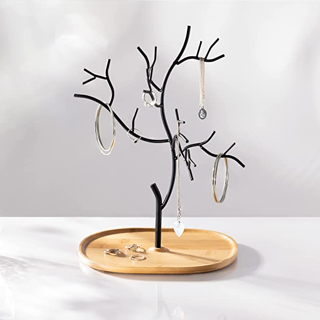 Navaris Stand Κοσμημάτων από Μέταλλο και Ξύλο - Design Tree - Black - 45615.01.3
