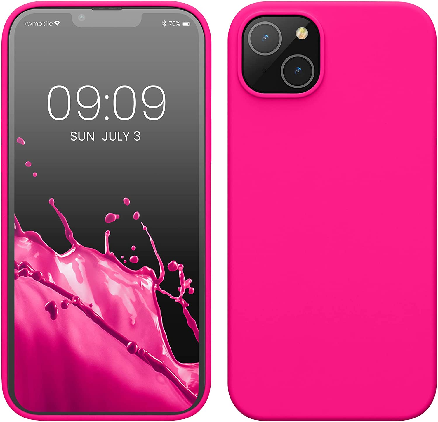 KW iPhone 14 Plus Θήκη Σιλικόνης TPU - Neon Pink - 59072.77
