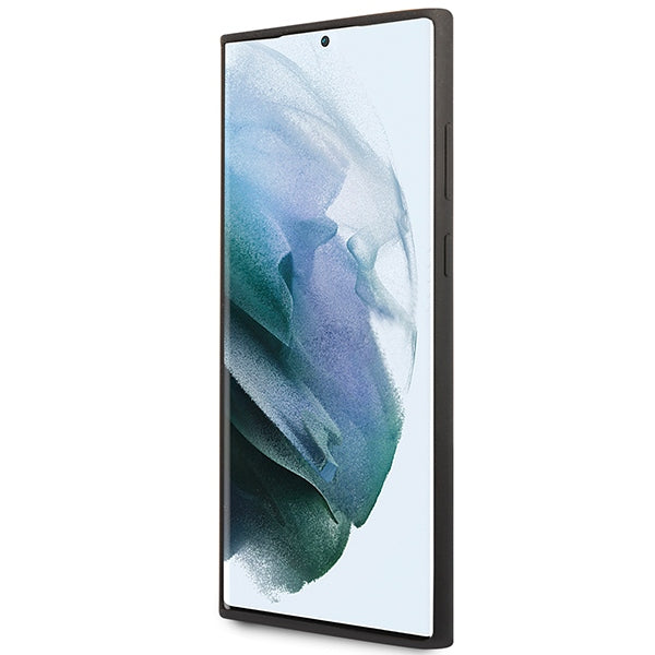 Guess Samsung Galaxy S23 Ultra Silicone Script Metal Logo Θήκη Σιλικόνης - Black - GUHCS23LSLSMK