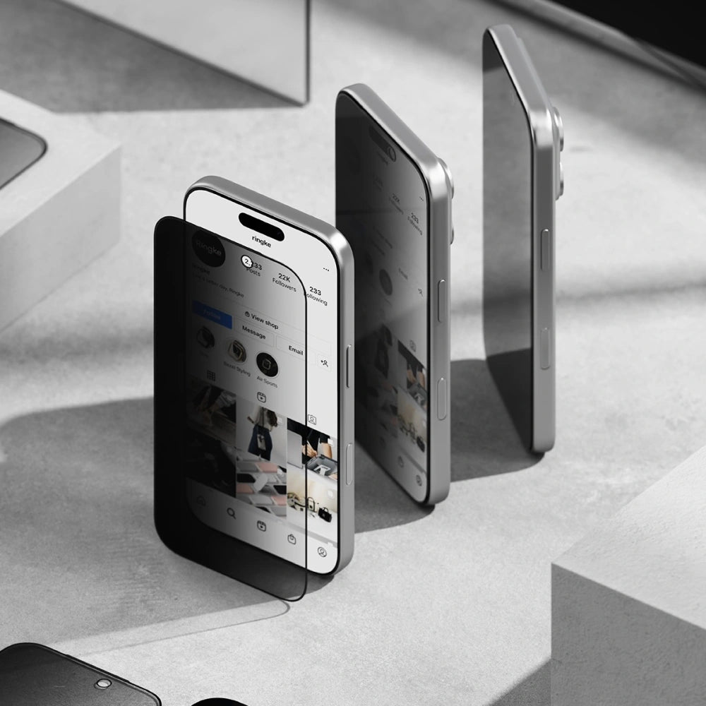 Ringke iPhone 17 Pro - Easy Slide - Αντιχαρακτικό Γυαλί Οθόνης - 2 Τεμάχια - Privacy