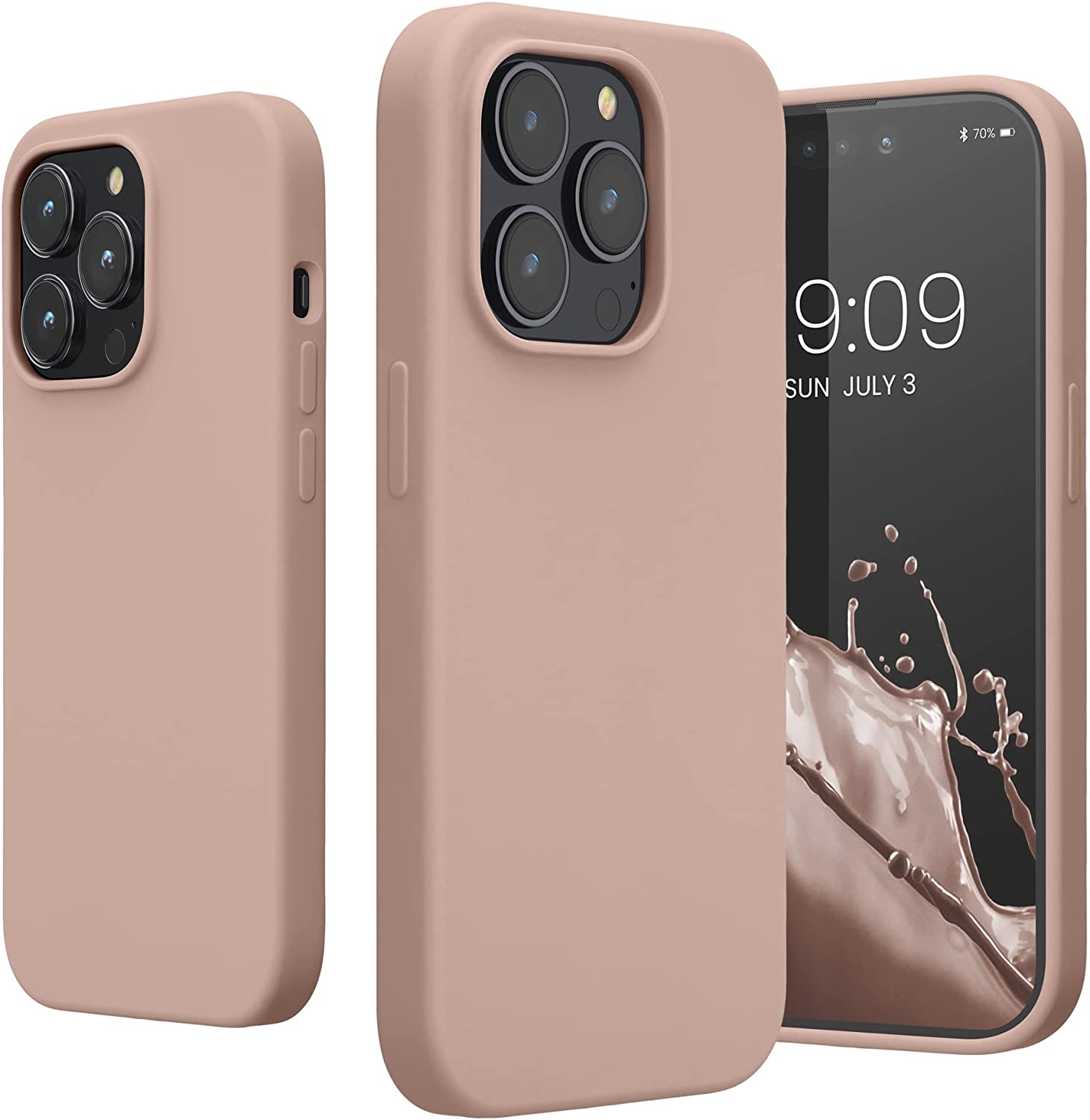 KW iPhone 14 Pro Θήκη Σιλικόνης TPU - Dusty Pink - 59073.10