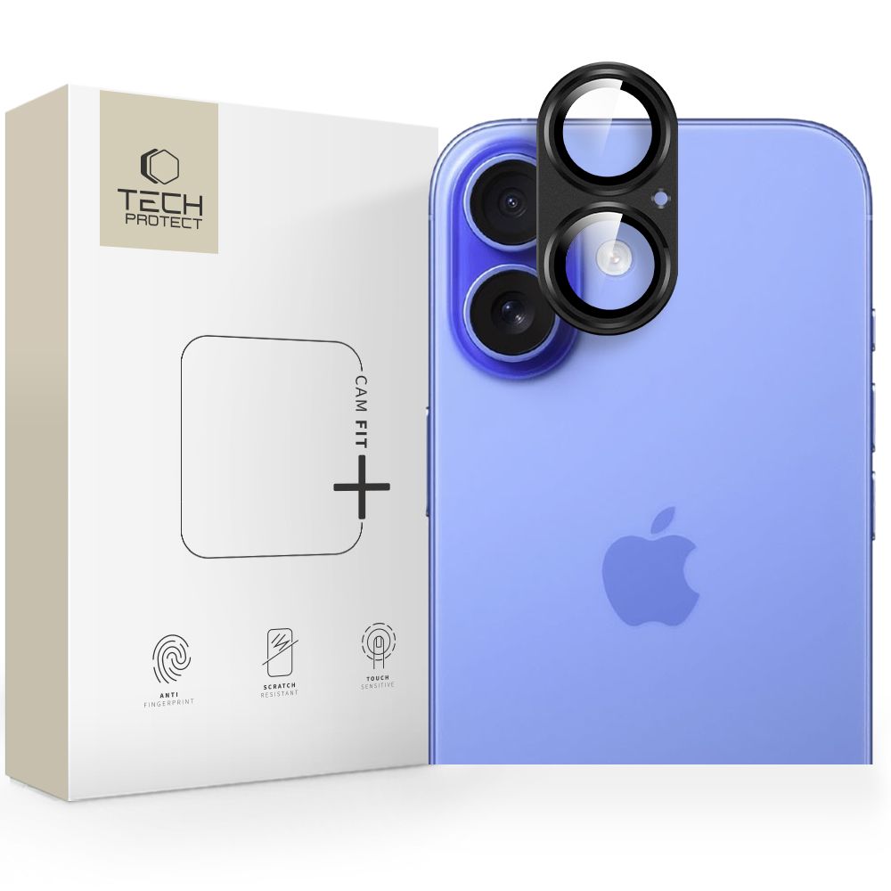 Tech-Protect iPhone 17 Camfull Fit+ Προστατευτικό για την Κάμερα με Αντιχαρακτικό Γυαλί - Black