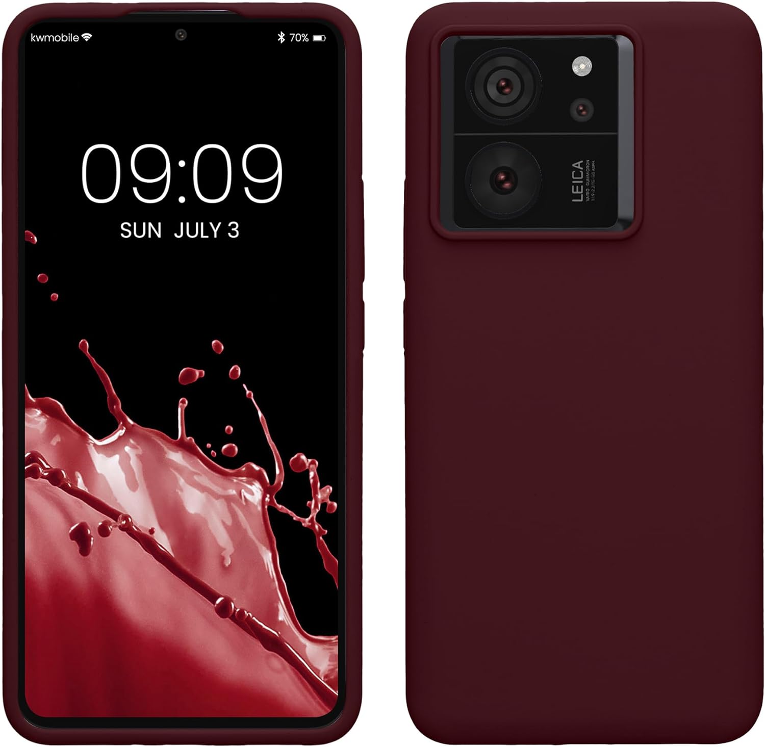 KW Xiaomi 13T / 13T Pro Rubberized TPU Θήκη Σιλικόνης - Bordeaux Purple