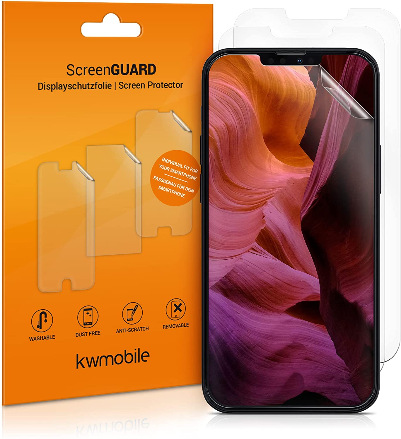 KW iPhone 13 - Τρεις Μεμβράνες Προστασίας Οθόνης - Διάφανες - 56420.1