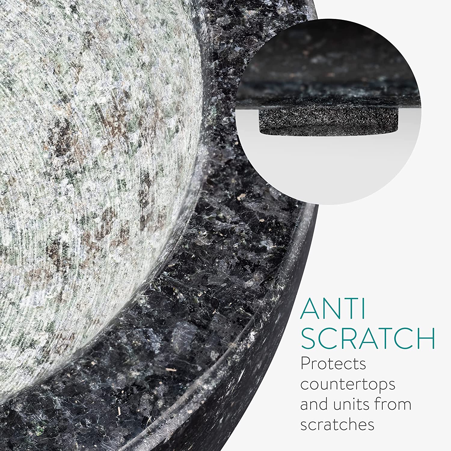 Navaris Mortar and Pestle Set Σετ με Γουδί και Γουδοχέρι από Φυσικό Γρανίτη - Black - 47789.02