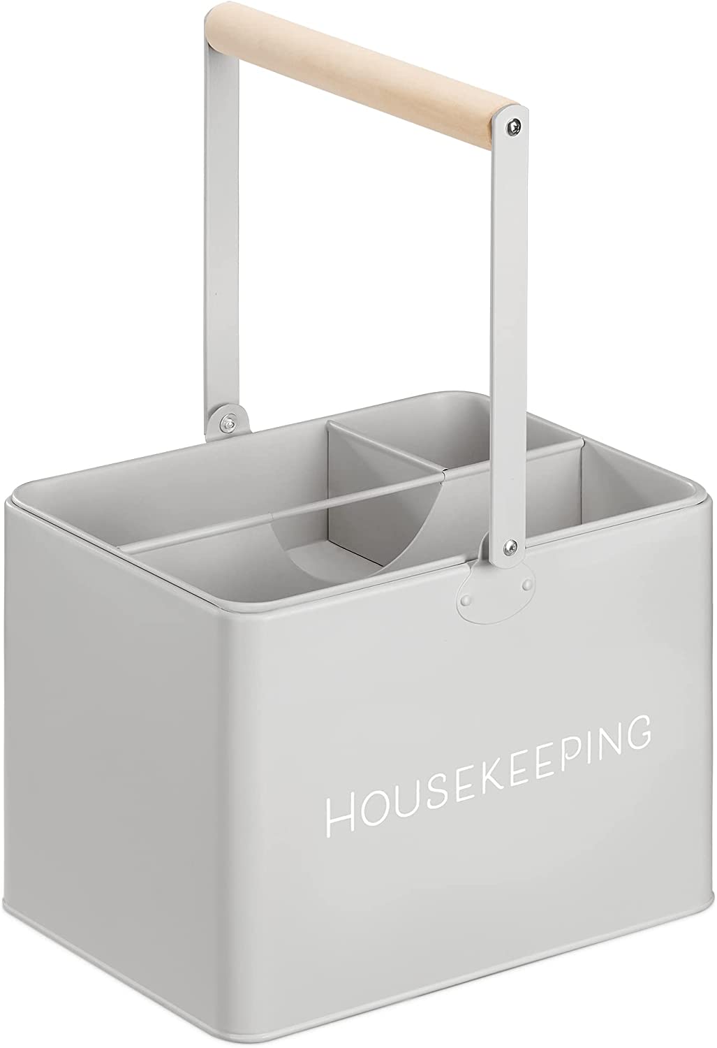 Navaris Σιδερένιο Κουτί Αποθήκευσης Καθαριστικών με Λαβή - Grey - 54999.22