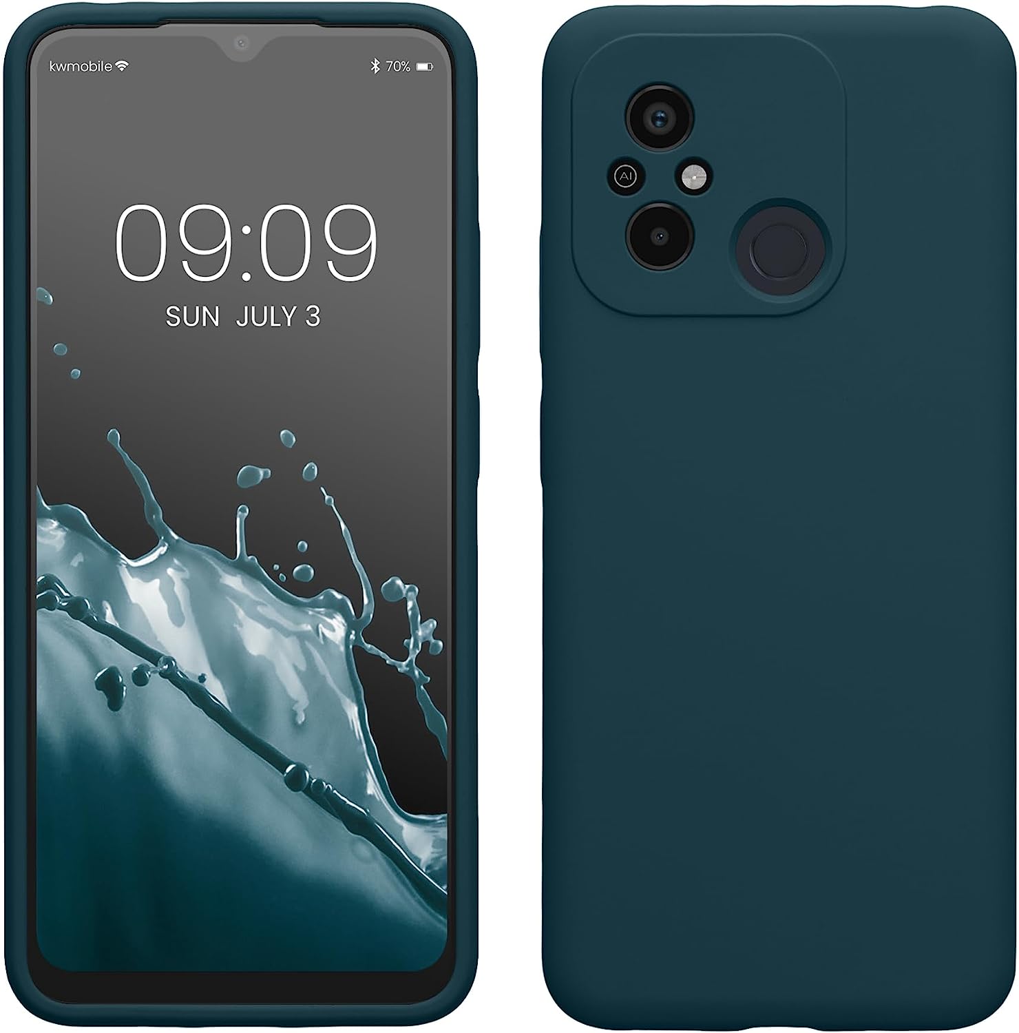 KW Xiaomi Redmi 12C Θήκη Σιλικόνης Rubberized TPU - Teal Matte - 61263.57