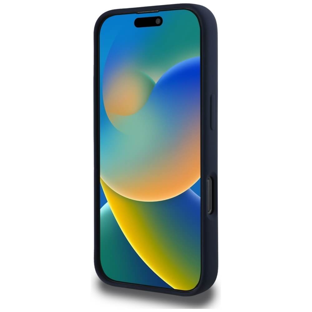 Red Bull iPhone 16 Pro Max - HC Silicone ORBR20 Logo Red Lining - MagSafe Σκληρή Θήκη με Πλαίσιο Σιλικόνης - Navy Blue - RBHMP16X24SIOLVR