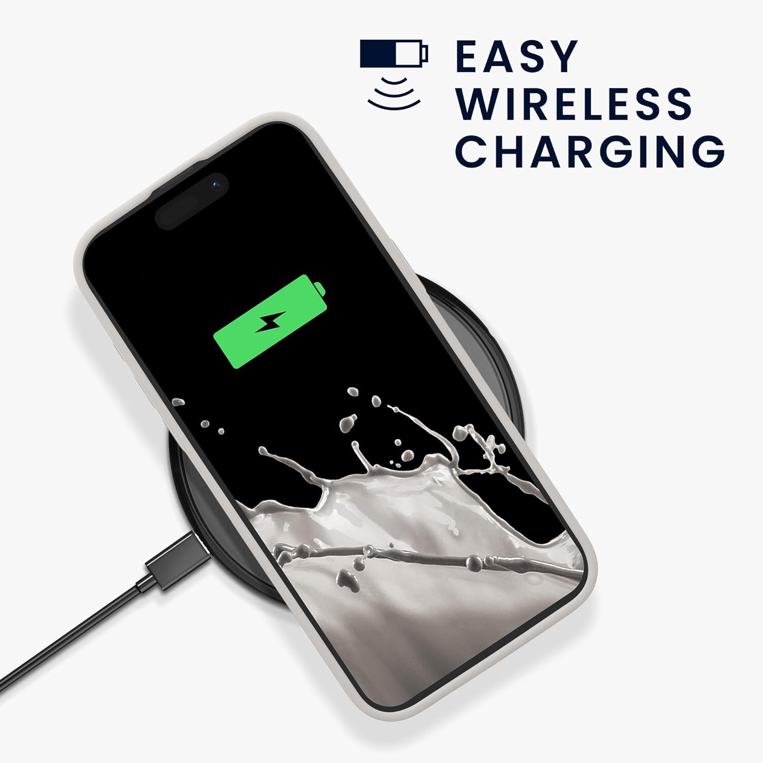 KW iPhone 15 Pro Max Θήκη Σιλικόνης Rubberized TPU - White