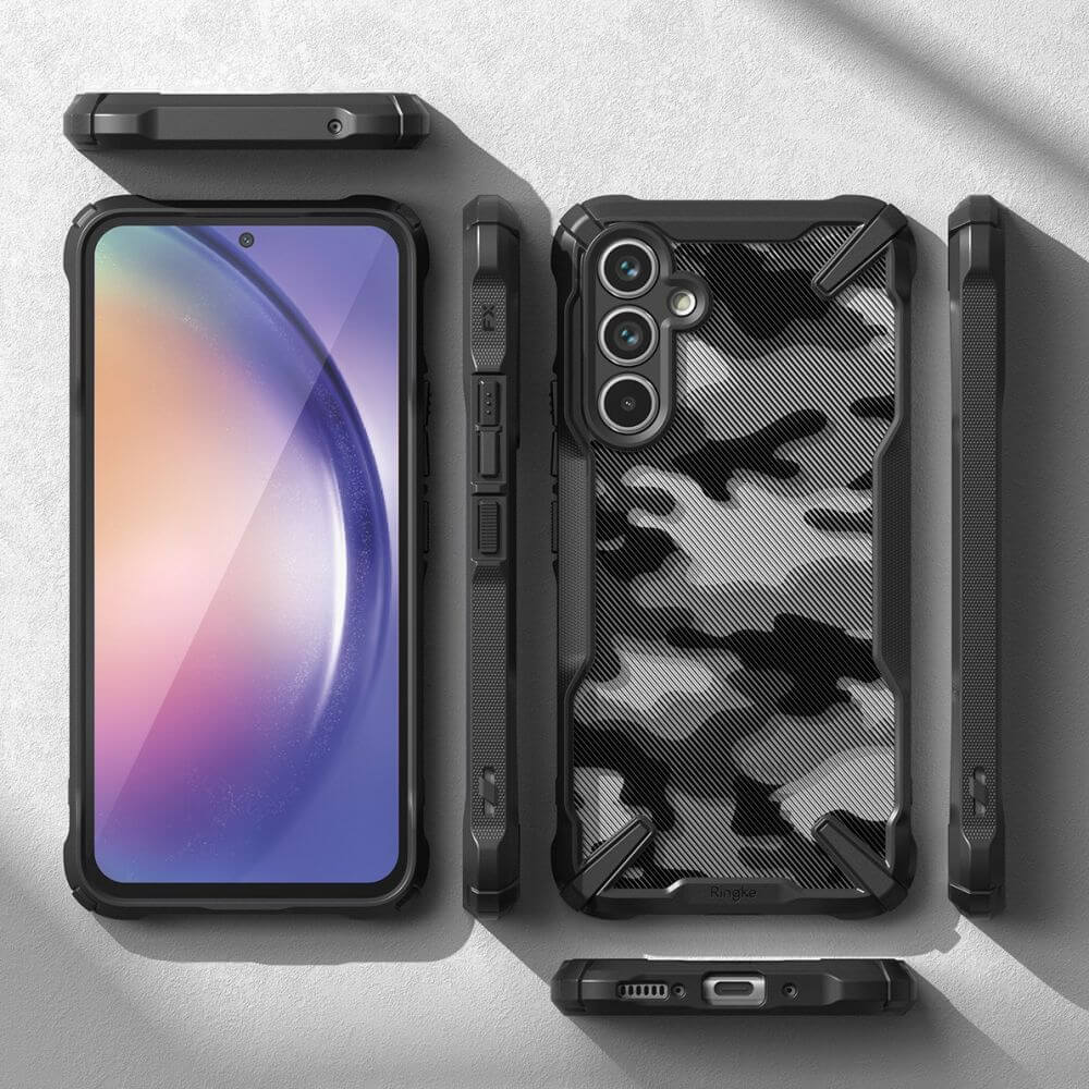 Ringke Samsung Galaxy A54 5G Fusion X Σκληρή Θήκη με Πλαίσιο Σιλικόνης - Camo Black