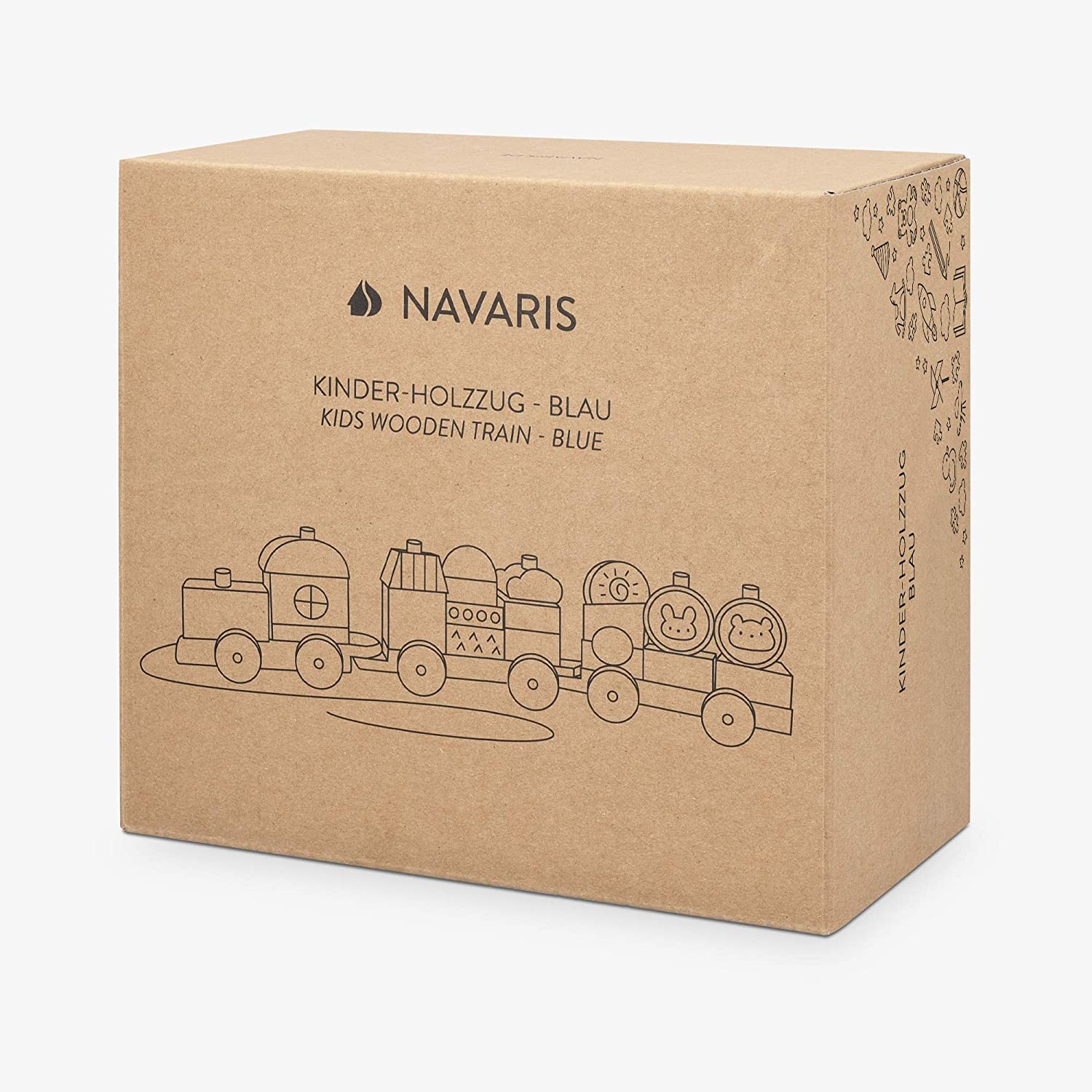 Navaris Ξύλινο Τρενάκι - Blue - 52541.04