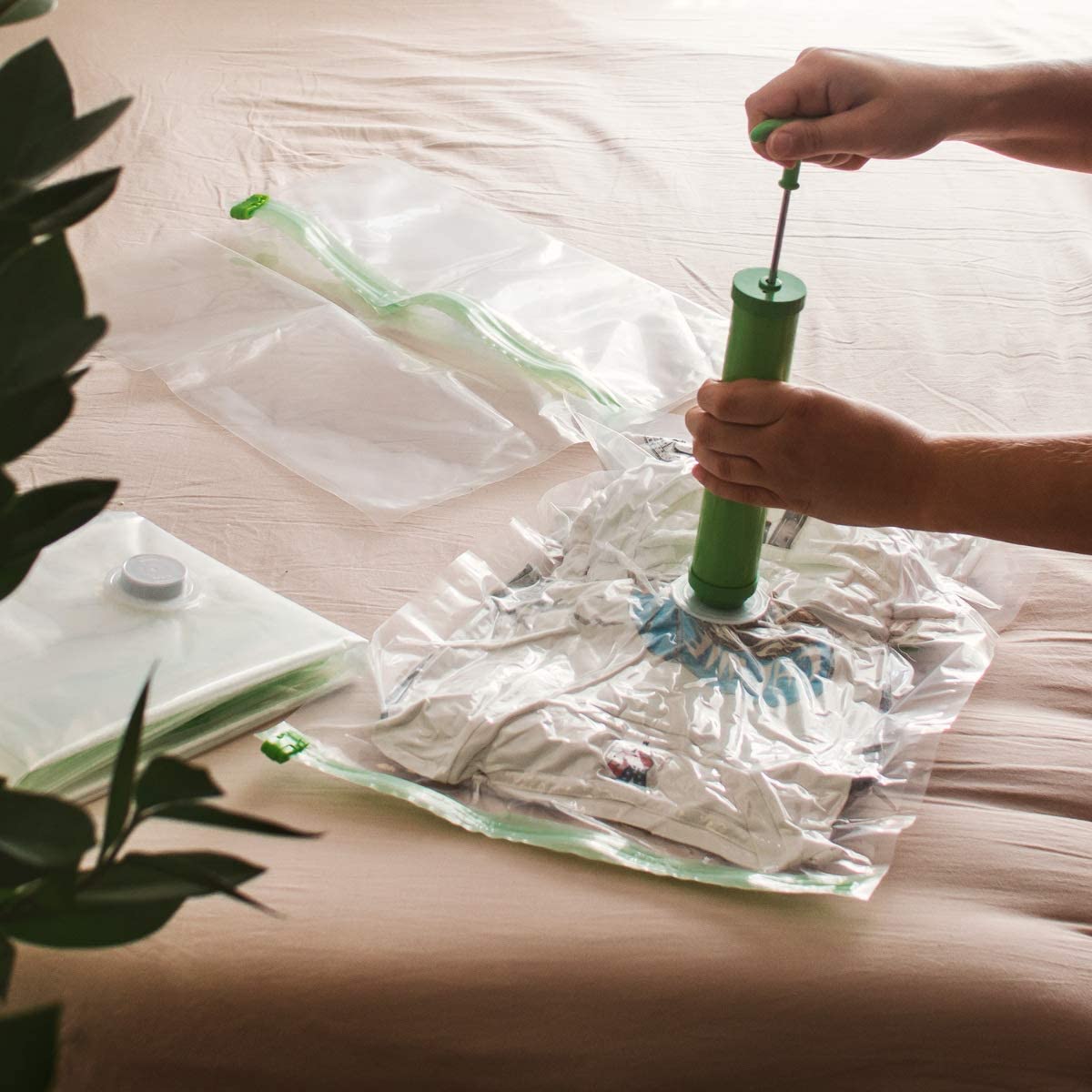 Navaris 10x Vacuum Storage Bags Σετ με 10 Επαναχρησιμοποιούμενες Σακούλες Αποθήκευσης - 45277.02