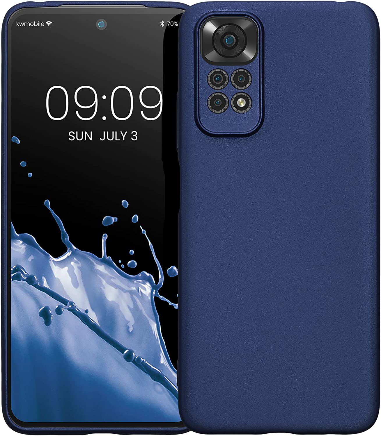 KW Xiaomi Redmi Note 11 / Redmi Note 11S Θήκη Σιλικόνης TPU - Metallic Blue - 58651.64