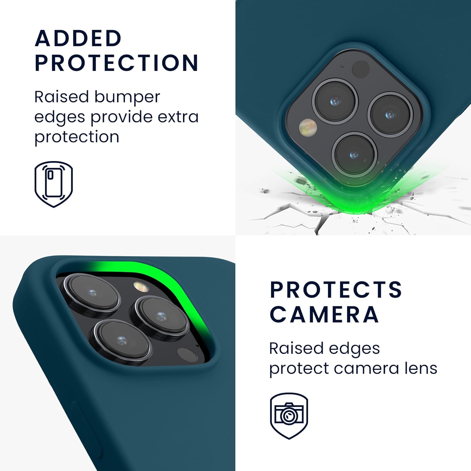 KW iPhone 15 Pro Max Θήκη Σιλικόνης Rubberized TPU - Matte Petrol