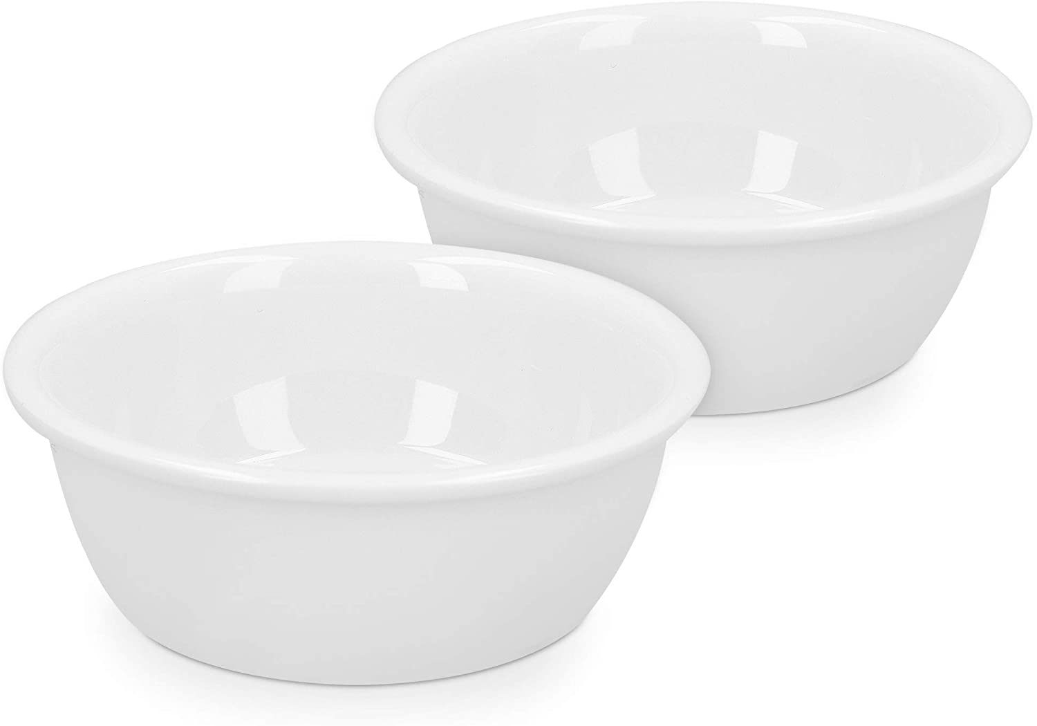 Navaris Cat Bowls - Σετ με 2 Κεραμικά Μπολ Φαγητού και Νερού - 320 ml - White - 51398.06