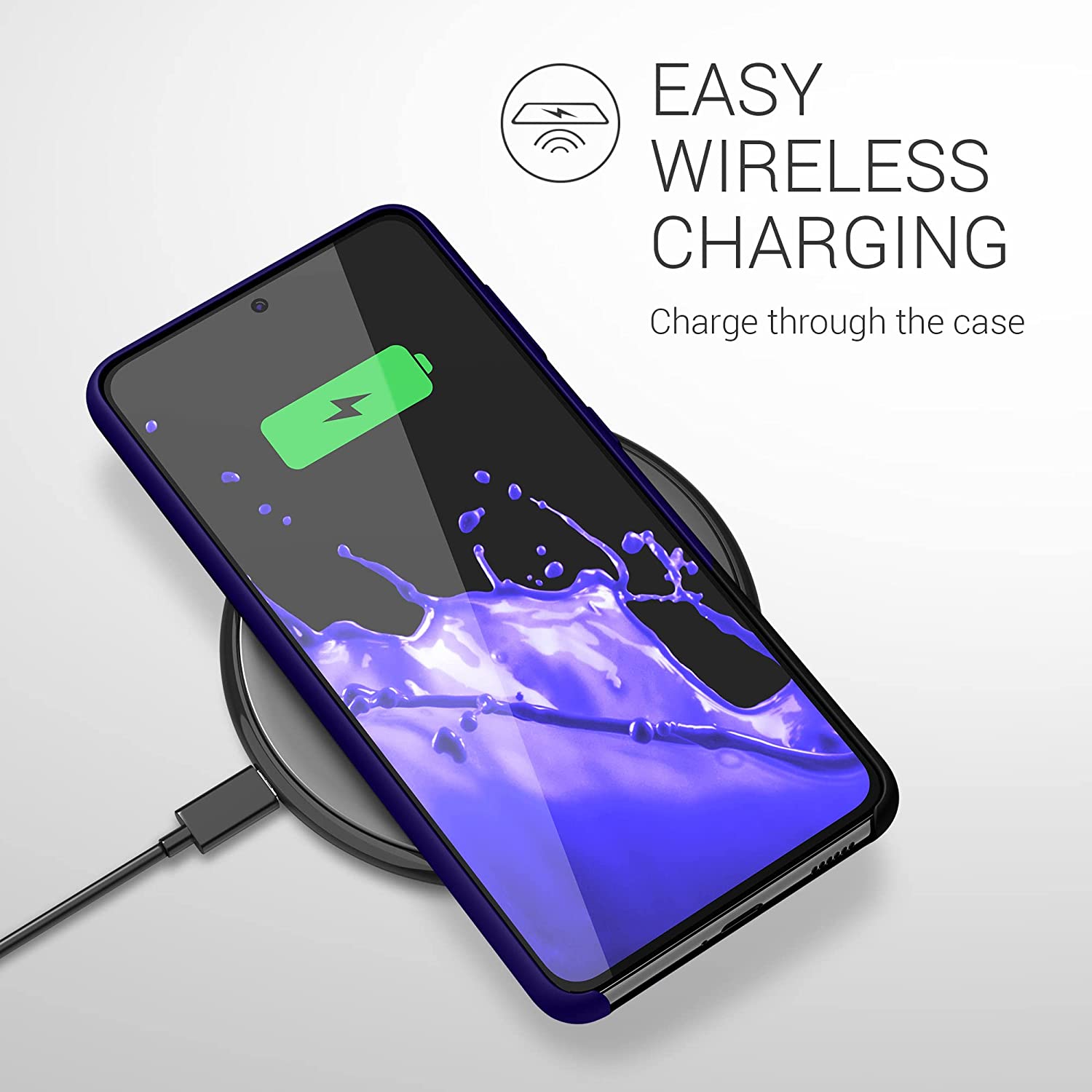 KW Samsung Galaxy S21 Θήκη Σιλικόνης Rubber TPU - Velvet Blue - 54056.226