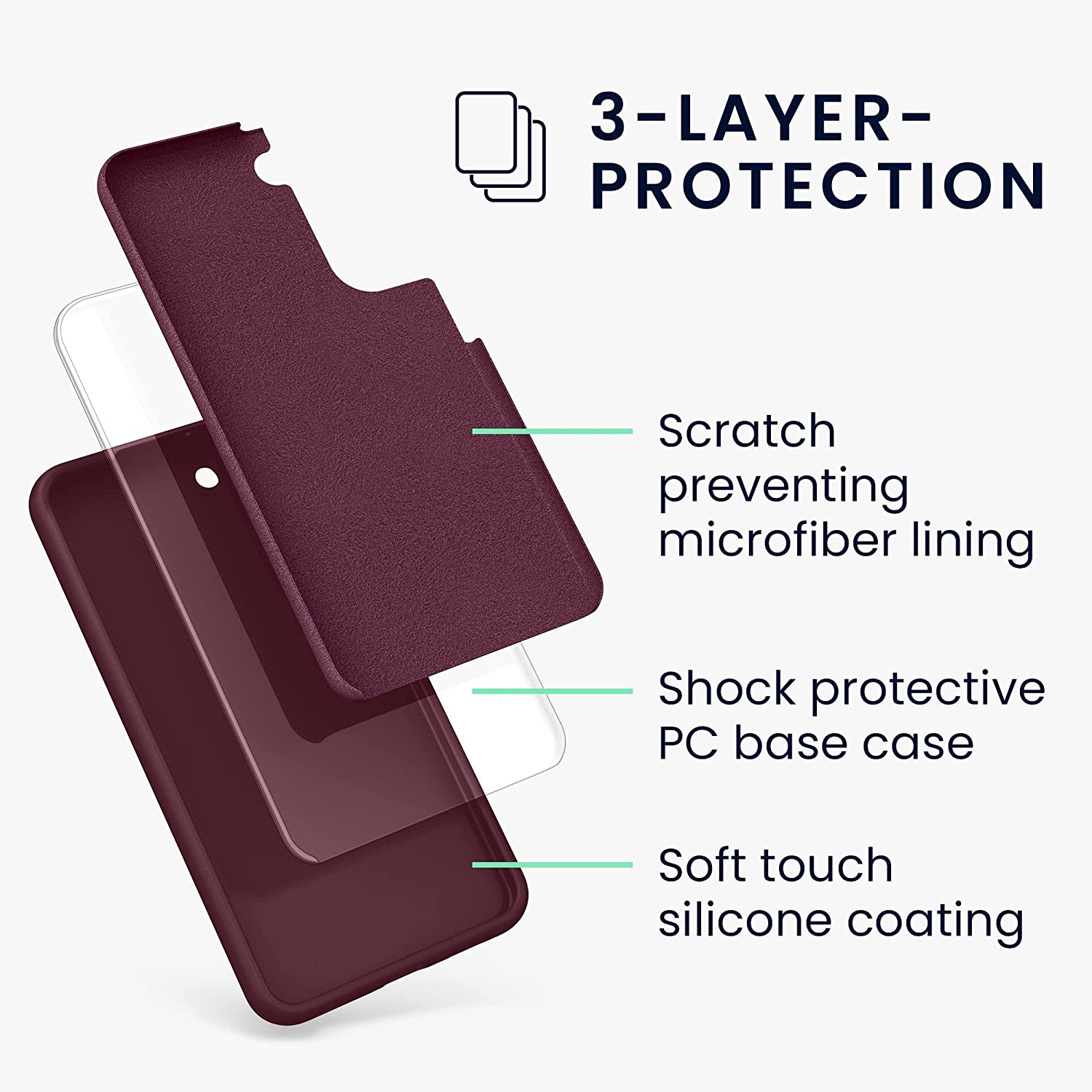 KW Samsung Galaxy S22 Plus Θήκη Σιλικόνης Rubberized TPU - Tawny Red - 56761.190