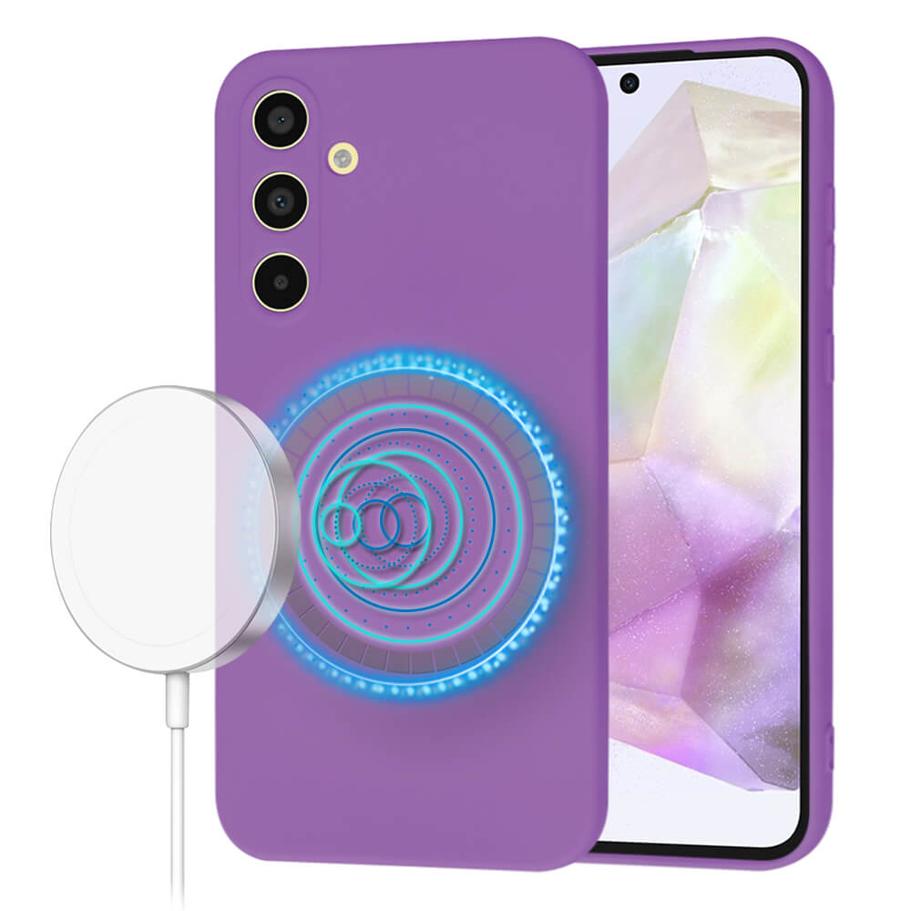 Techsuit Samsung Galaxy A35 5G SoftFlex MagSafe Θήκη Σιλικόνης - Purple