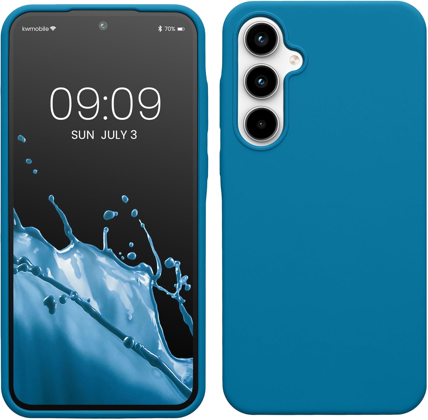 KW Samsung Galaxy A35 5G Θήκη Σιλικόνης Rubberized TPU - Caribbean Blue