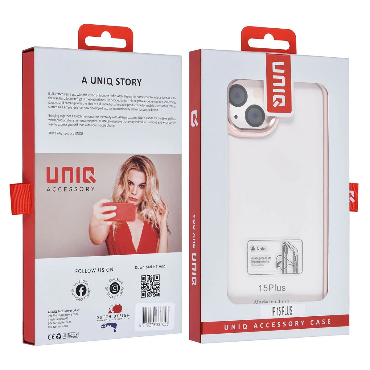 Tuniq iPhone 15 Plus / 14 Plus - Σκληρή Θήκη με Πλαίσιο Σιλικόνης - Ροζ / Διάφανο