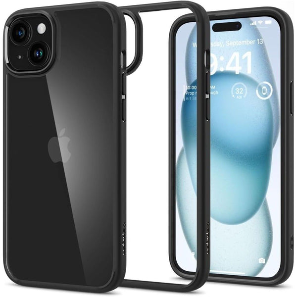 Spigen iPhone 15 Ultra Hybrid Σκληρή Θήκη με Πλαίσιο Σιλικόνης - Matte Black - likebrands.gr