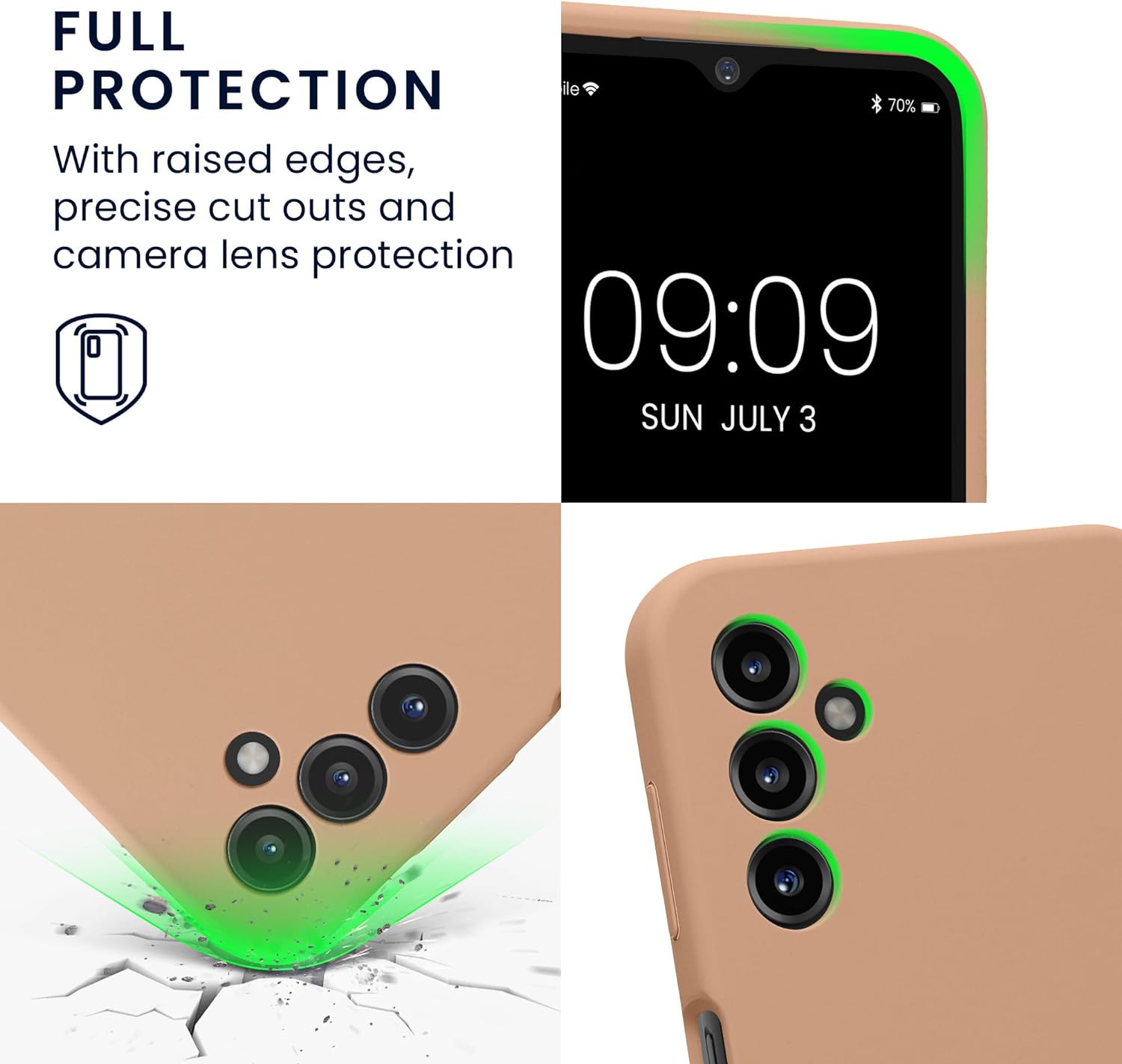 KW Samsung Galaxy A14 5G Θήκη Σιλικόνης Rubberized TPU - Macchiato