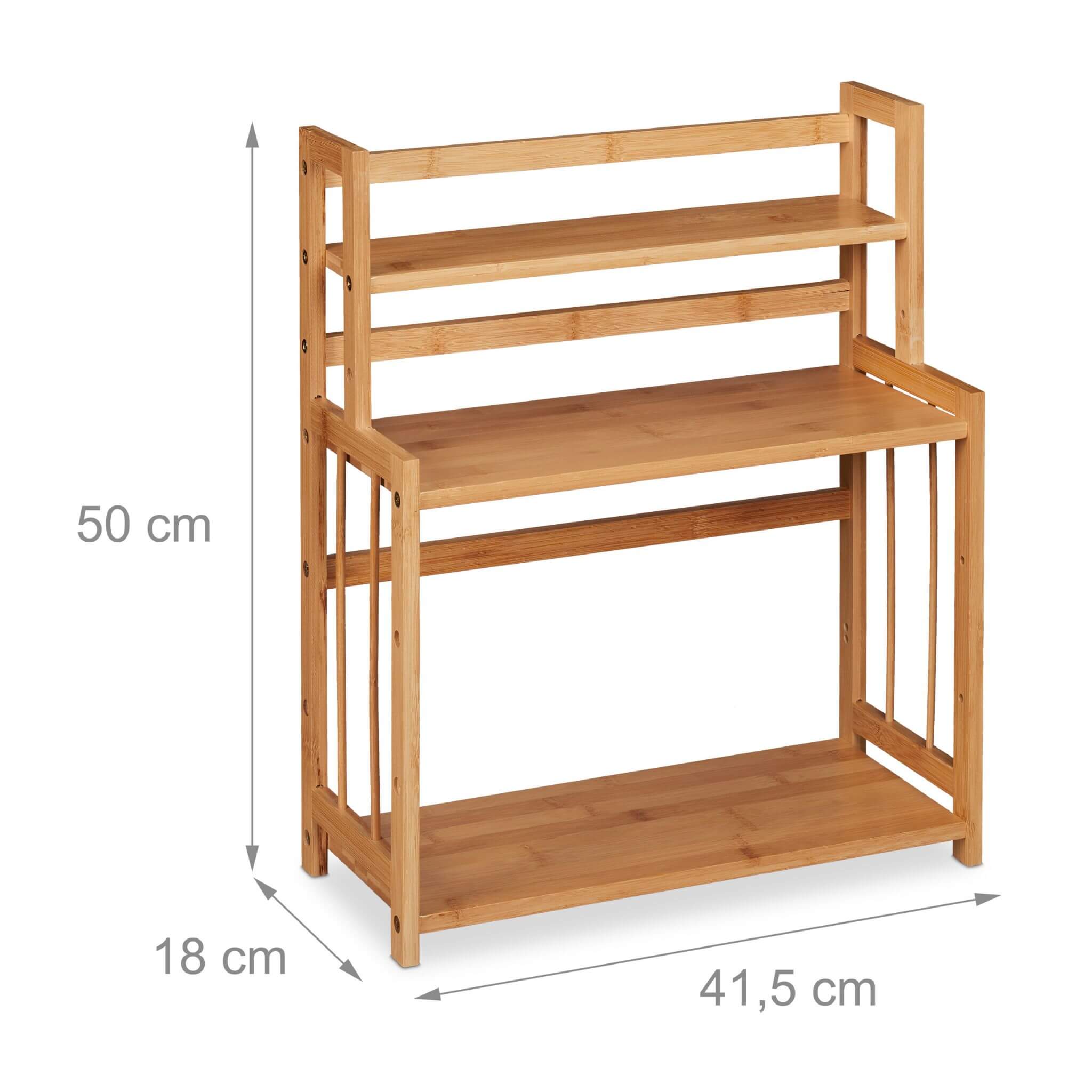 Relaxdays Bamboo Spice Rack Ξύλινο Ράφι Καρυκευμάτων από Μπαμπού - 4052025321154
