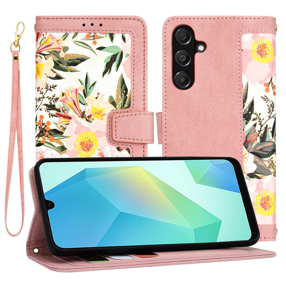 Techsuit Samsung Galaxy A16 4G / A16 5G - FlipCraft - Θήκη Πορτοφόλι από Δερματίνη - Sweetheart Pink