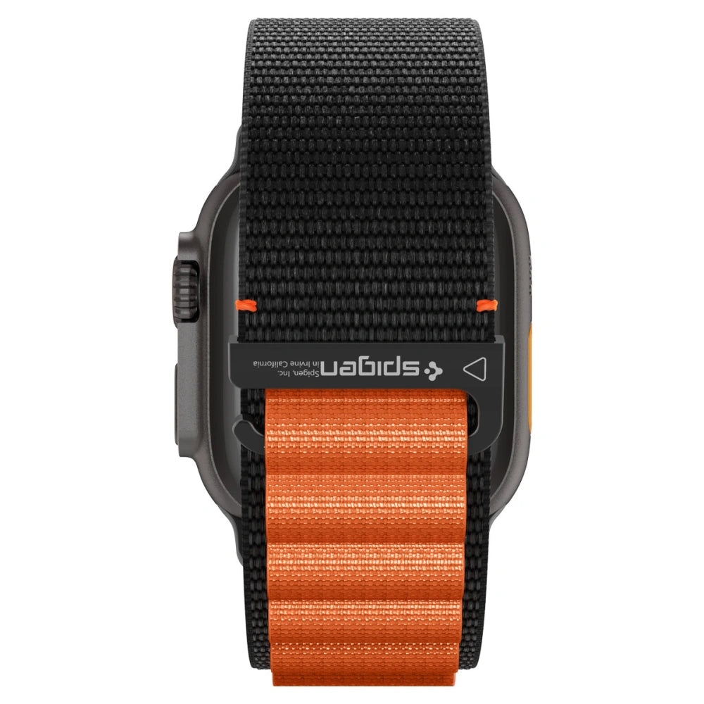 Spigen Λουράκι Apple Watch 8/9/10/11 - SE (1/2/3) - Ultra (1/2/3) – 44/45/46/49mm - WBF1 - Black / Orange