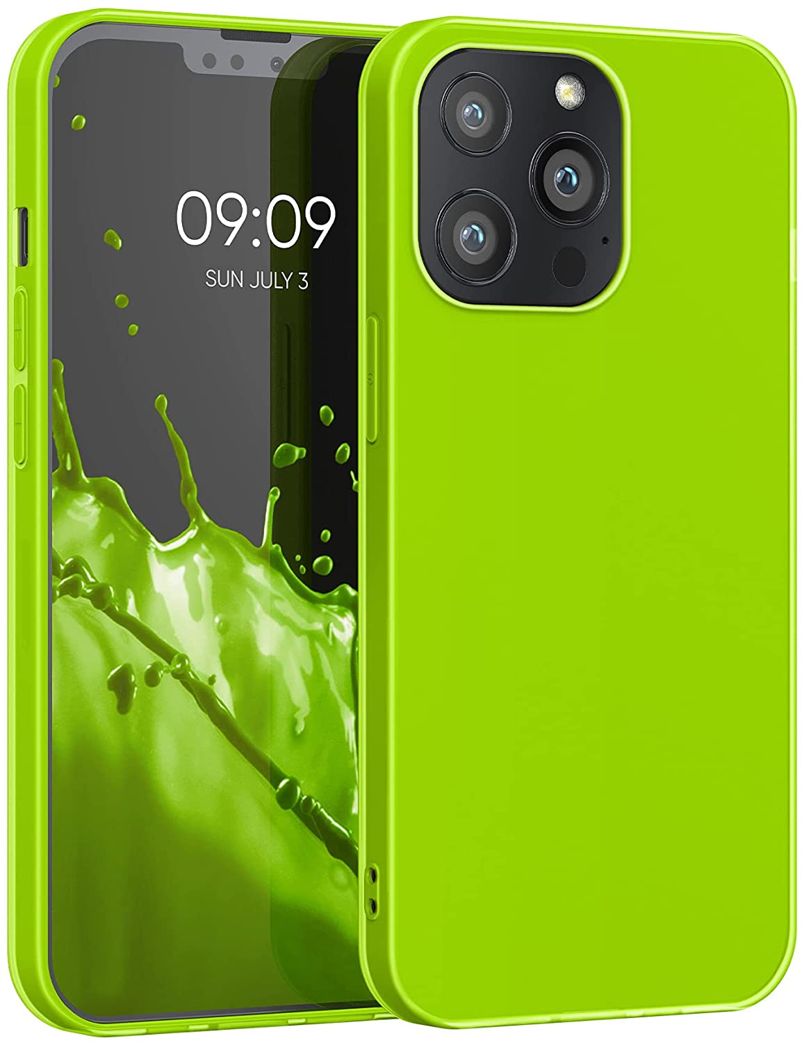 KW iPhone 13 Pro Θήκη Σιλικόνης TPU - Neon Yellow - 55957.75