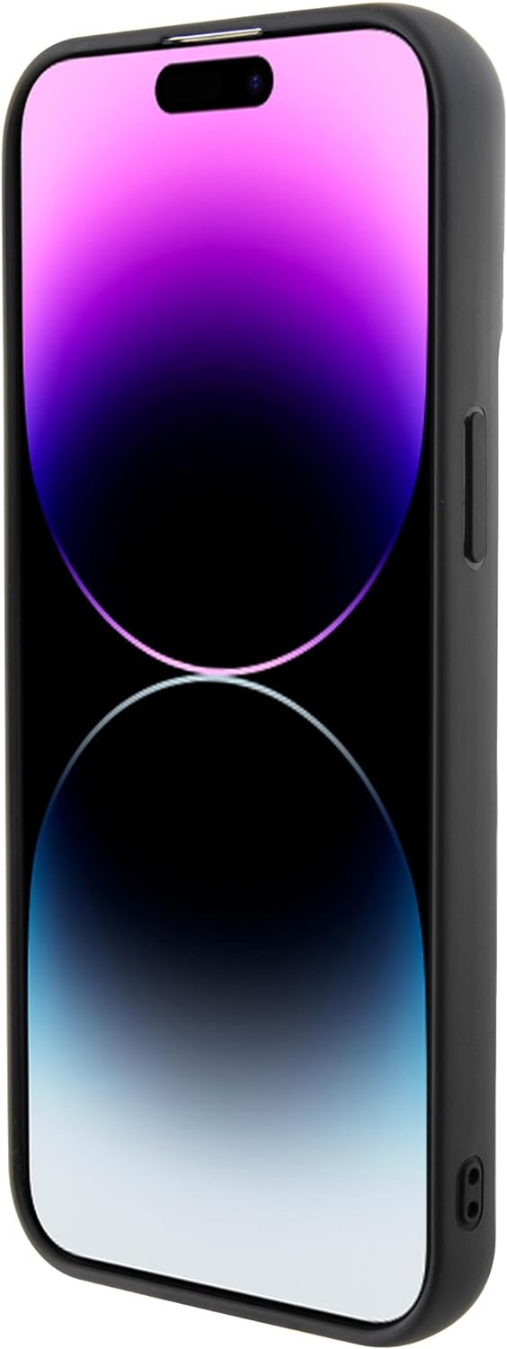 Karl Lagerfeld iPhone 15 Pro Max - Glitter Ikonik Logo Metal Logo Σκληρή Θήκη με Πλαίσιο Σιλικόνης - Black - KLHCP15XGKNPSK