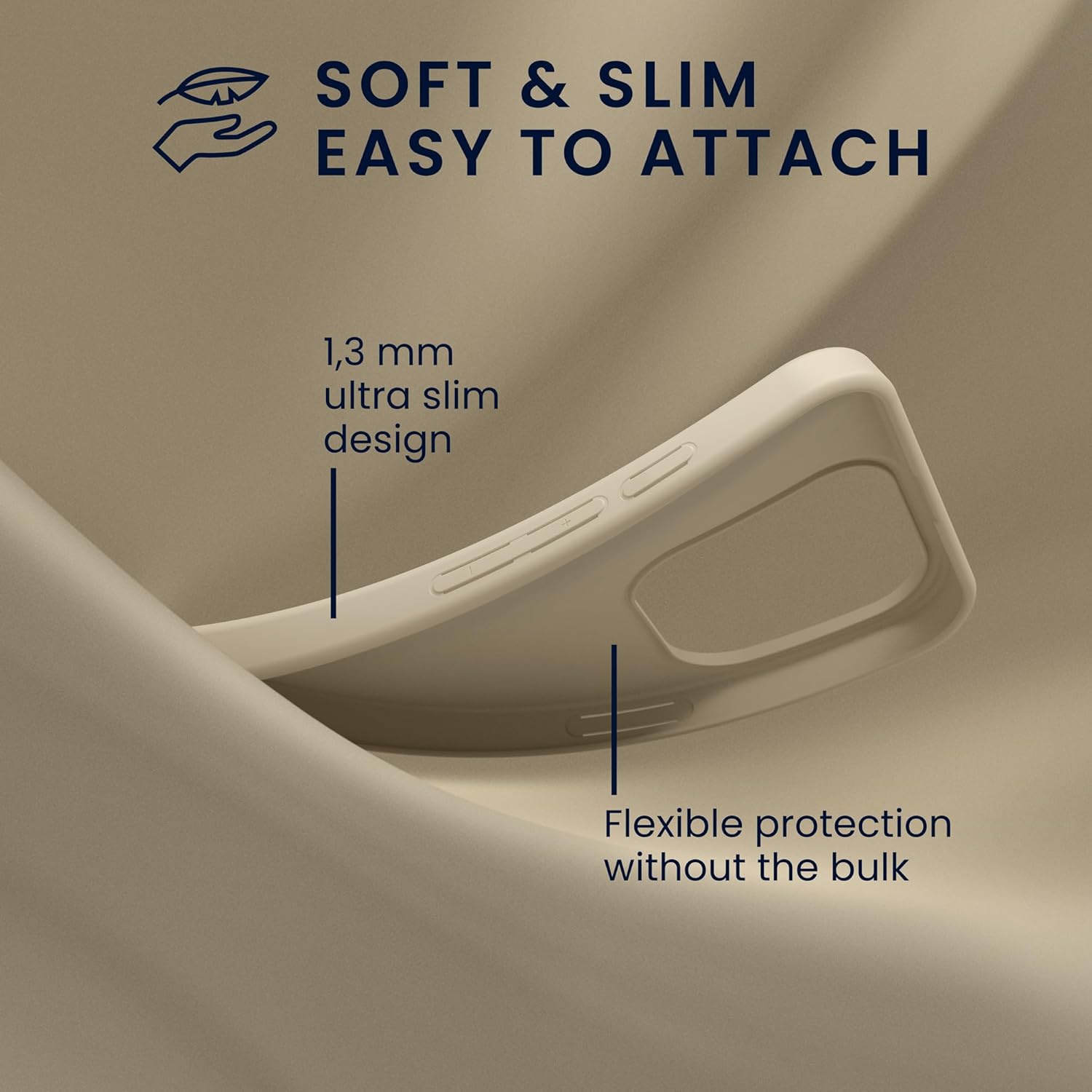 KW iPhone 16 Pro Max Λεπτή Θήκη Σιλικόνης TPU - Cream