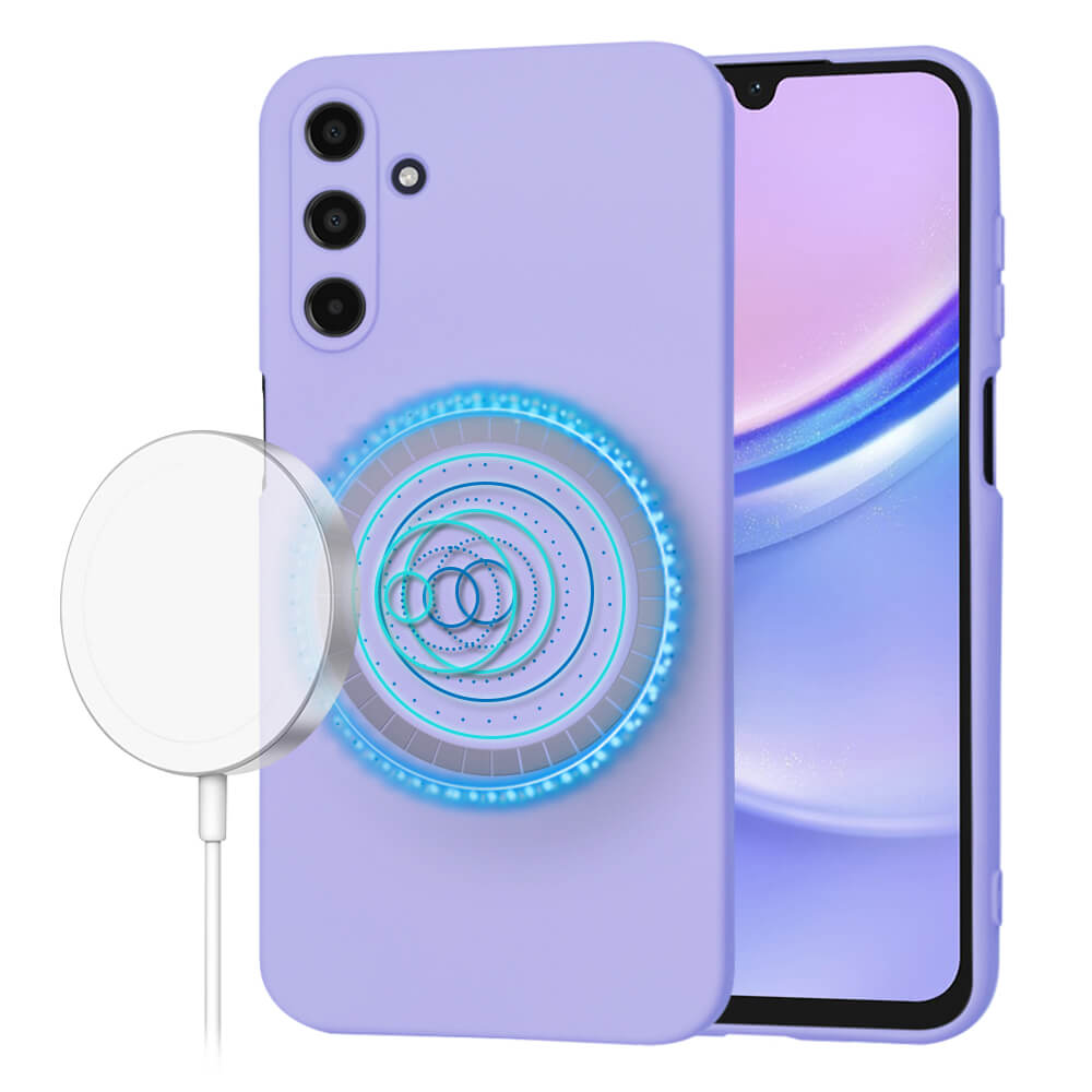 Techsuit Samsung Galaxy A15 4G / A15 5G SoftFlex MagSafe Θήκη Σιλικόνης - Light Purple