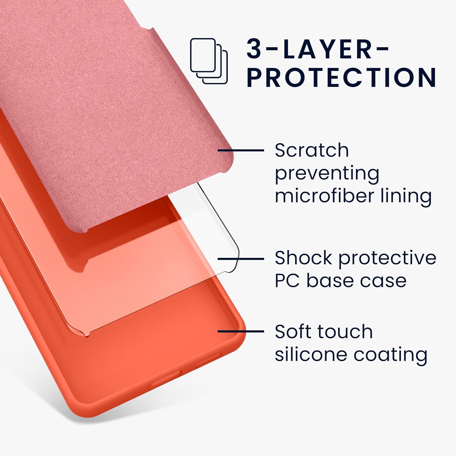 KW iPhone 15 Θήκη Σιλικόνης Rubberized TPU - Luminous Coral