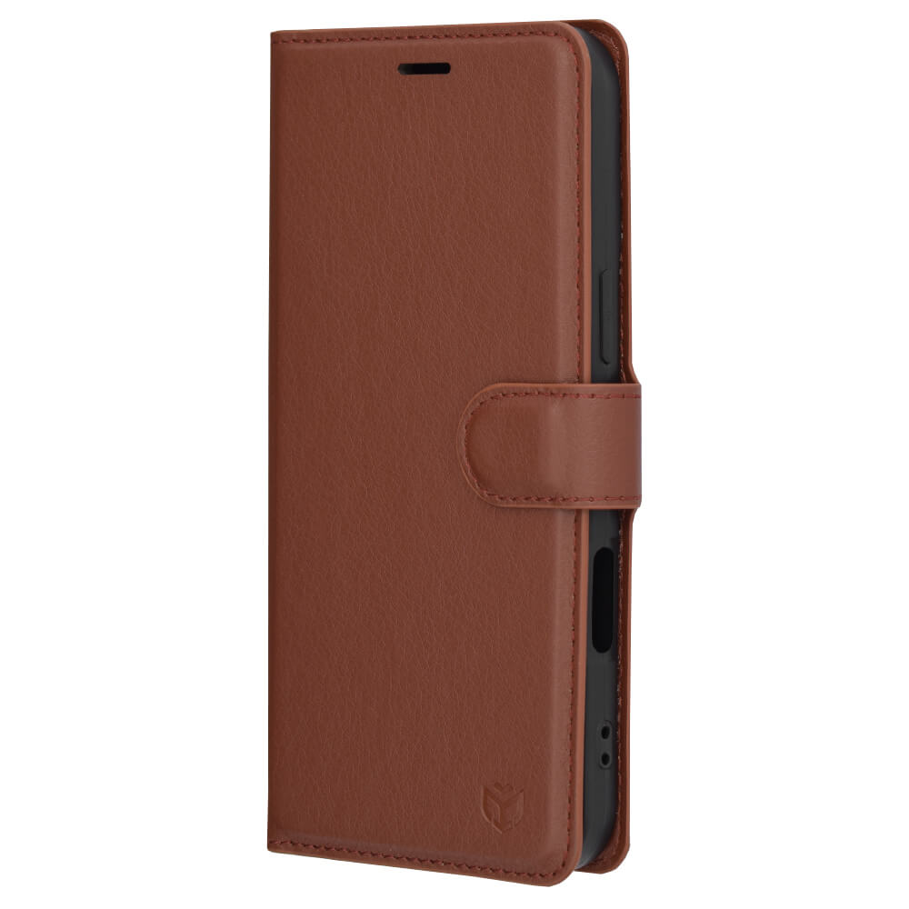 Techsuit iPhone 16 Plus - Leather Folio - Θήκη Πορτοφόλι από Δερματίνη με Stand - Brown
