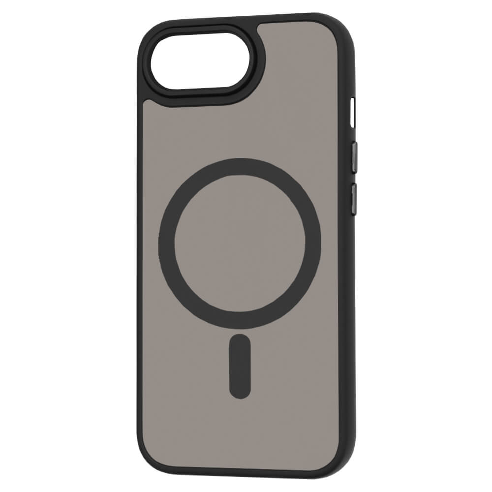 Techsuit iPhone 16e - HaloFrost Series MagSafe - Σκληρή Θήκη με Πλαίσιο Σιλικόνης - Smoke Black